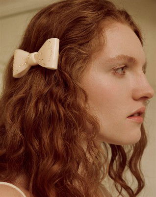 Ribin Hårklemme - Cream